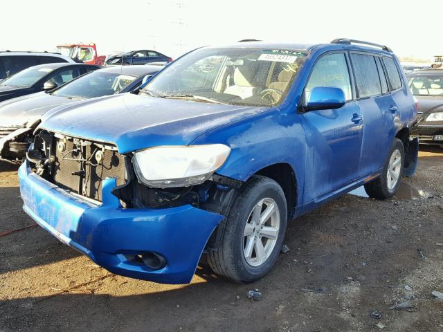 JTEES41A782084439 - 2008 TOYOTA HIGHLANDER BLUE photo 2