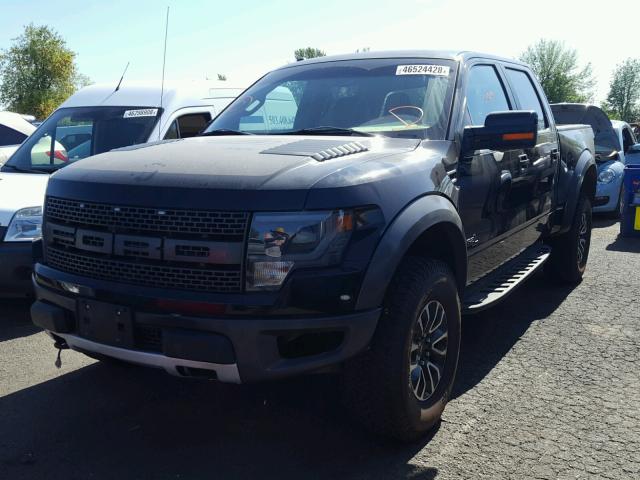 1FTFW1R67DFD70015 - 2013 FORD F150 SVT R BLACK photo 2