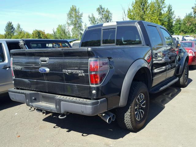 1FTFW1R67DFD70015 - 2013 FORD F150 SVT R BLACK photo 4