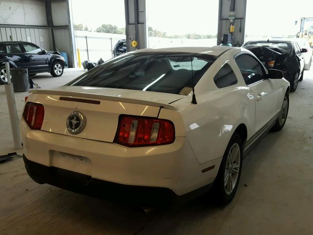 1ZVBP8AN5A5137594 - 2010 FORD MUSTANG WHITE photo 4