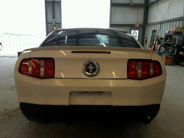 1ZVBP8AN5A5137594 - 2010 FORD MUSTANG WHITE photo 9