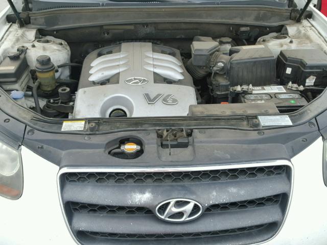 5NMSH13E47H027095 - 2007 HYUNDAI SANTA FE S WHITE photo 7