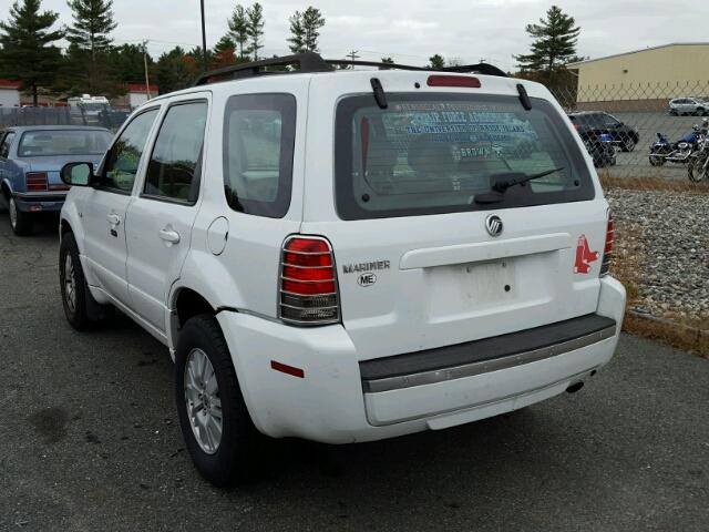 4M2YU56ZX5DJ25348 - 2005 MERCURY MARINER WHITE photo 3