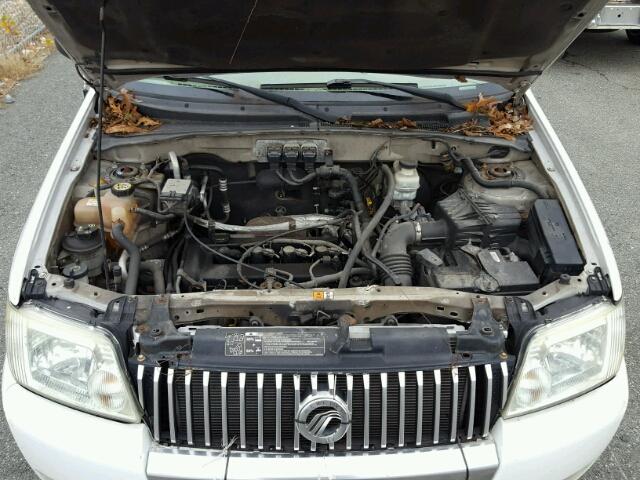 4M2YU56ZX5DJ25348 - 2005 MERCURY MARINER WHITE photo 7