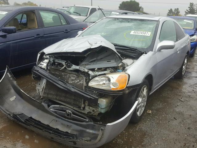 1HGEM22052L059101 - 2002 HONDA CIVIC EX 银色 照片 2