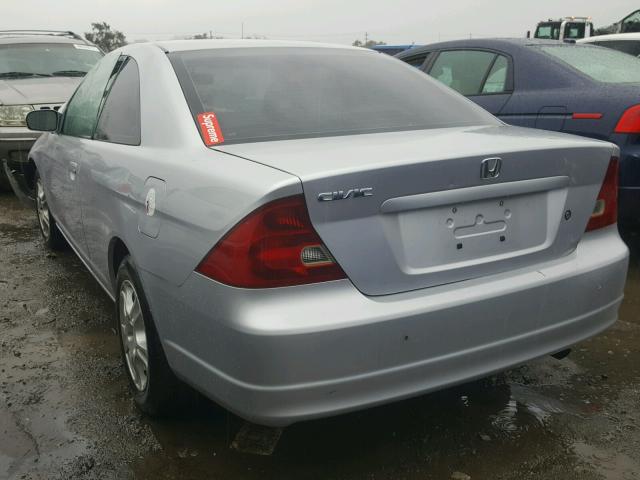 1HGEM22052L059101 - 2002 HONDA CIVIC EX 银色 照片 3