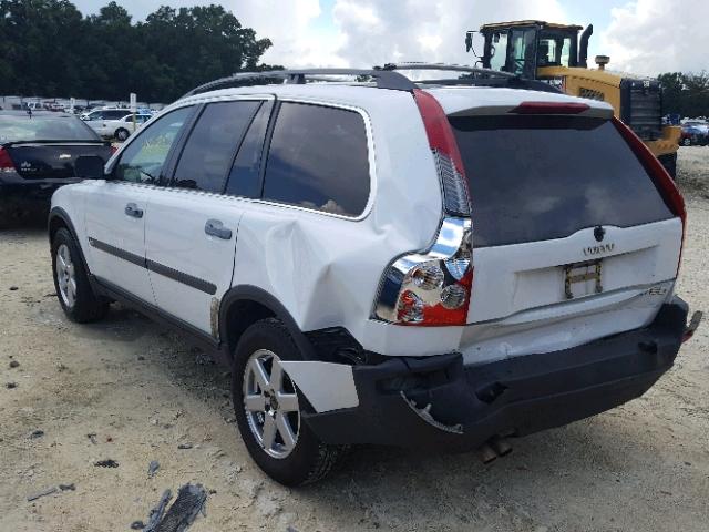 YV1CN59H341107137 - 2004 VOLVO XC90 WHITE photo 3