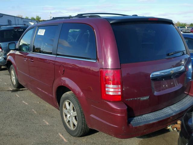 2A8HR54PX8R764865 - 2008 CHRYSLER TOWN & COU BURGUNDY photo 3