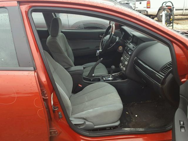 4A32B3FF2AE004035 - 2010 MITSUBISHI GALANT ES RED photo 5