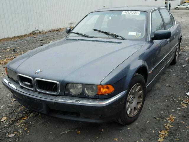 WBAGH8342YDP13620 - 2000 BMW 740 IL BLUE photo 2