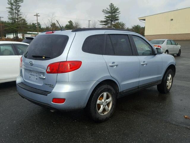 5NMSG73D68H143798 - 2008 HYUNDAI SANTA FE G BLUE photo 4