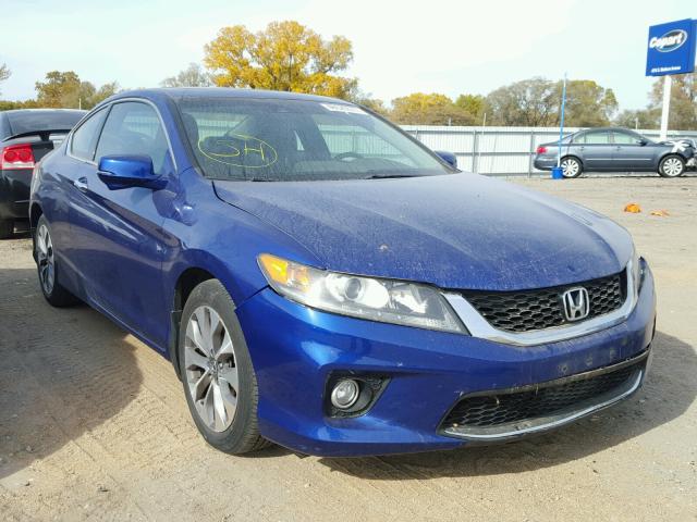 1HGCT1B81DA017744 - 2013 HONDA ACCORD EXL BLUE photo 1