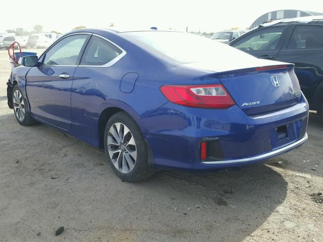 1HGCT1B81DA017744 - 2013 HONDA ACCORD EXL BLUE photo 3