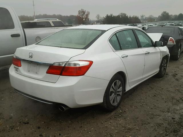 1HGCR2F32EA027851 - 2014 HONDA ACCORD LX WHITE photo 4