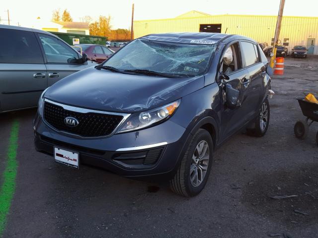 KNDPB3AC0E7607467 - 2014 KIA SPORTAGE B BLUE photo 2