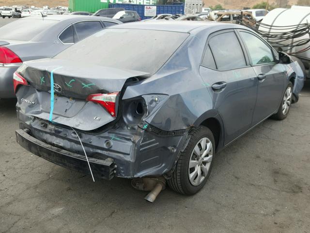 2T1BURHE6EC032594 - 2014 TOYOTA COROLLA L BLUE photo 4