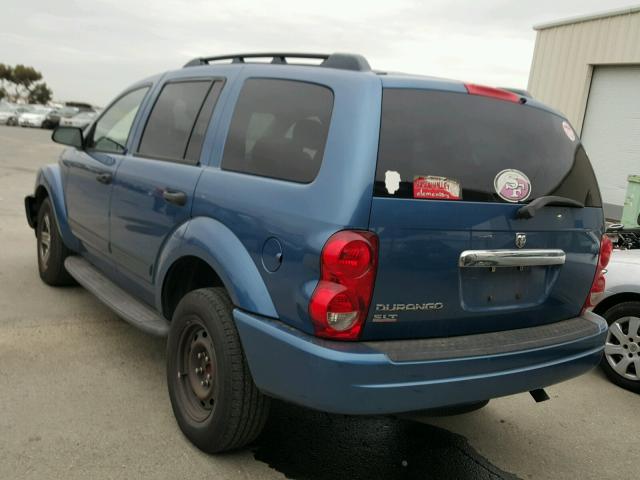 1D4HD48N25F575626 - 2005 DODGE DURANGO SL BLUE photo 3