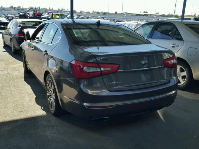 KNALN4D79E5128905 - 2014 KIA CADENZA PR CHARCOAL photo 3