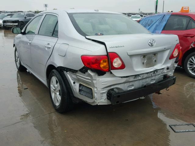 1NXBU4EE6AZ247103 - 2010 TOYOTA COROLLA BA GRAY photo 3