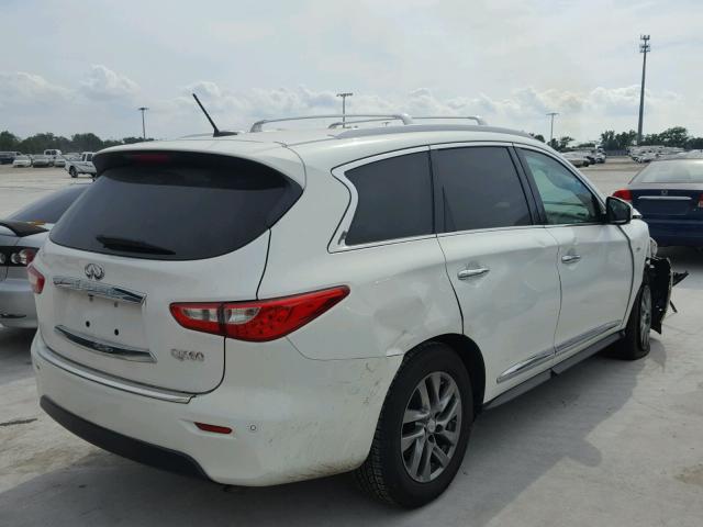 5N1AL0MM6EC525364 - 2014 INFINITI QX60 WHITE photo 4