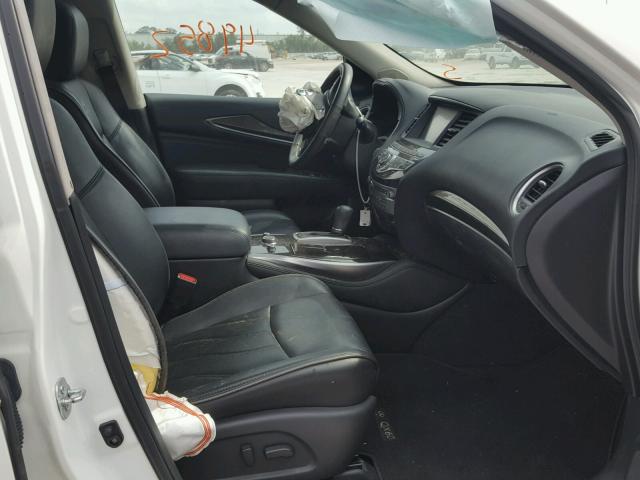 5N1AL0MM6EC525364 - 2014 INFINITI QX60 WHITE photo 5