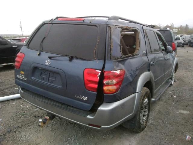 5TDZT34A64S214674 - 2004 TOYOTA SEQUOIA SR BLUE photo 4