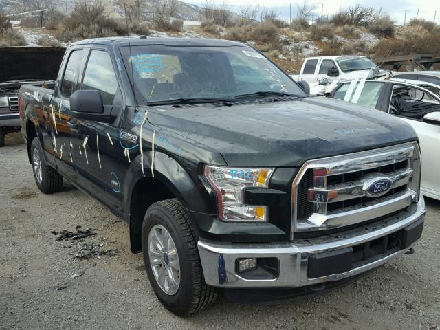 1FTEX1EP4FFB10455 - 2015 FORD F150 SUPER GREEN photo 1