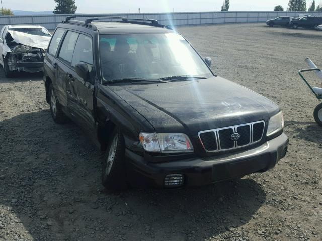 JF1SF65662H758538 - 2002 SUBARU FORESTER S BLACK photo 1