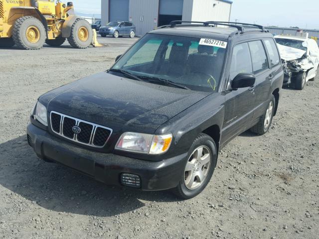 JF1SF65662H758538 - 2002 SUBARU FORESTER S BLACK photo 2