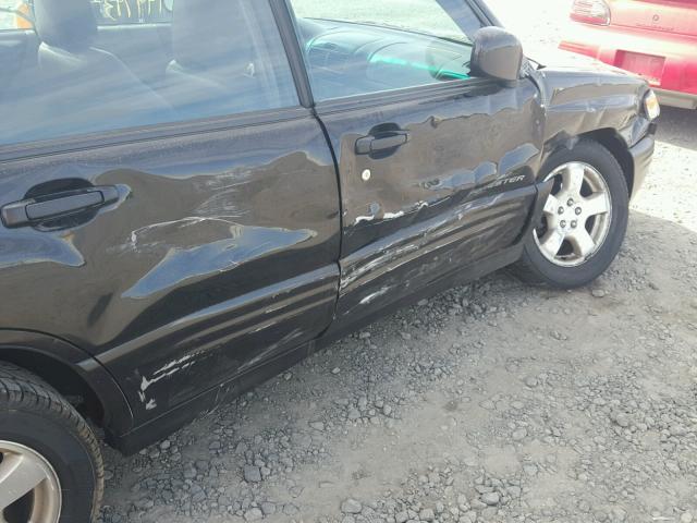 JF1SF65662H758538 - 2002 SUBARU FORESTER S BLACK photo 9