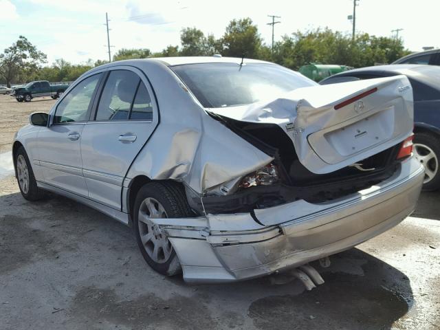 WDBRF92H36F789875 - 2006 MERCEDES-BENZ C GENERATI SILVER photo 3