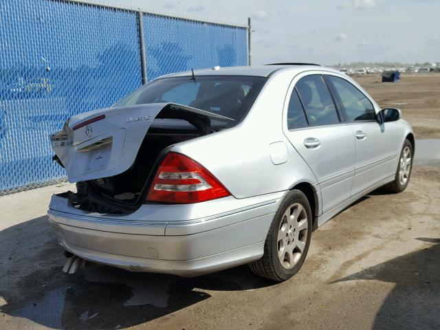 WDBRF92H36F789875 - 2006 MERCEDES-BENZ C GENERATI SILVER photo 4