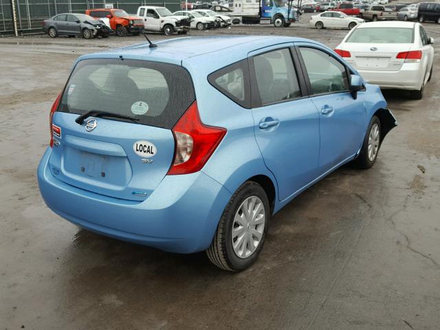 3N1CE2CP9EL384425 - 2014 NISSAN VERSA NOTE BLUE photo 4