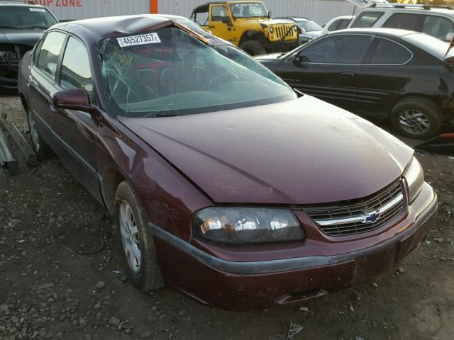 2G1WF52E139269061 - 2003 CHEVROLET IMPALA MAROON photo 1