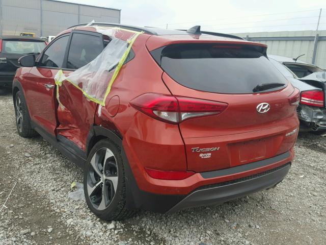 KM8J33A24GU128933 - 2016 HYUNDAI TUCSON LIM ORANGE photo 3