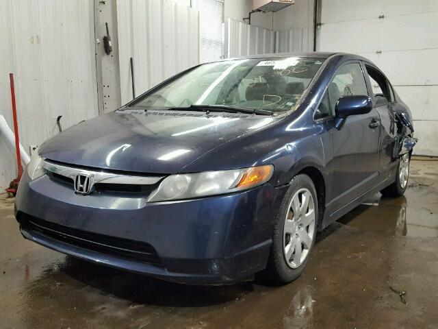 1HGFA16516L054576 - 2006 HONDA CIVIC BLUE photo 2