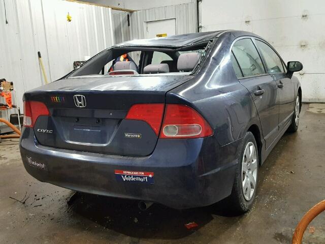 1HGFA16516L054576 - 2006 HONDA CIVIC BLUE photo 4