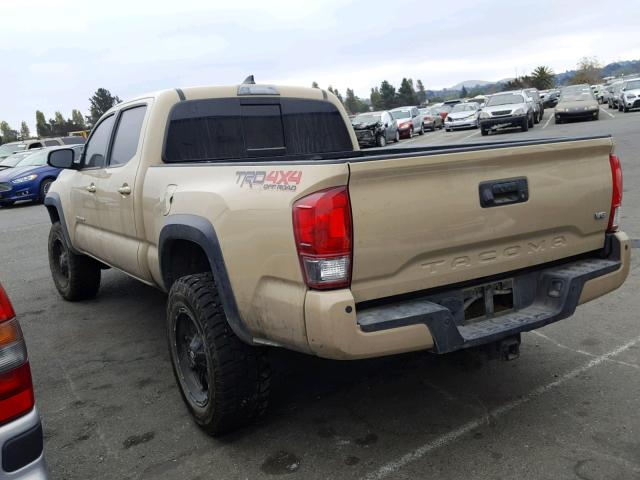 3TMDZ5BN9HM017885 - 2017 TOYOTA TACOMA DOU BEIGE photo 3