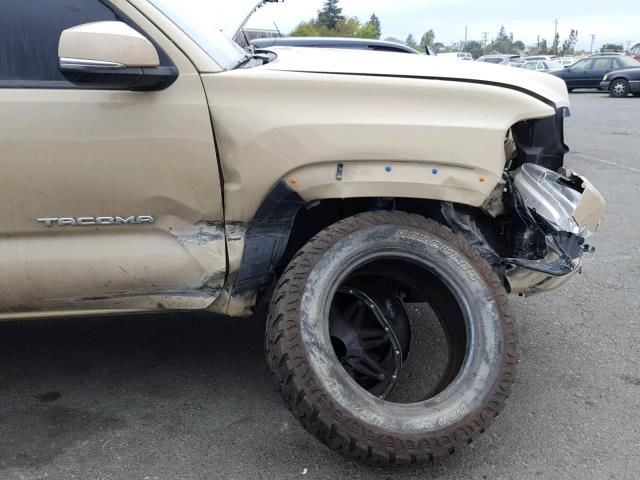 3TMDZ5BN9HM017885 - 2017 TOYOTA TACOMA DOU BEIGE photo 9