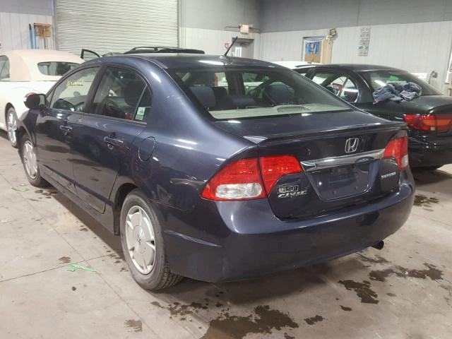 JHMFA3F27AS006125 - 2010 HONDA CIVIC HYBR GRAY photo 3