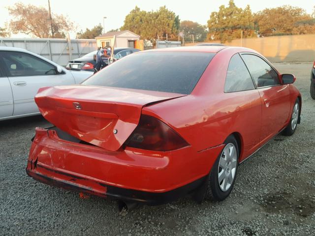 1HGEM21981L021134 - 2001 HONDA CIVIC SI RED photo 4