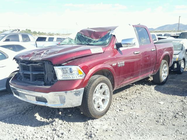 1C6RR7NT6JS214545 - 2018 RAM 1500 LARAM MAROON photo 2