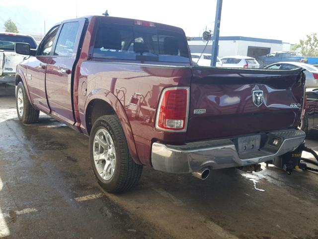 1C6RR7NT6JS214545 - 2018 RAM 1500 LARAM MAROON photo 3