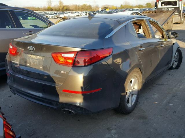 5XXGM4A72FG398454 - 2015 KIA OPTIMA GRAY photo 4