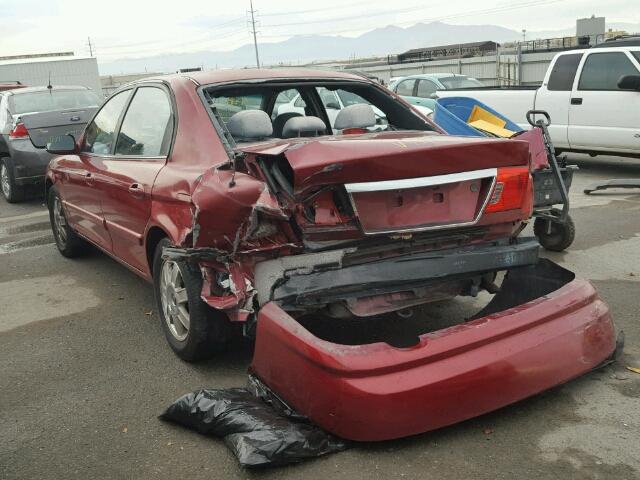 KNAGD128735236810 - 2003 KIA OPTIMA RED photo 3