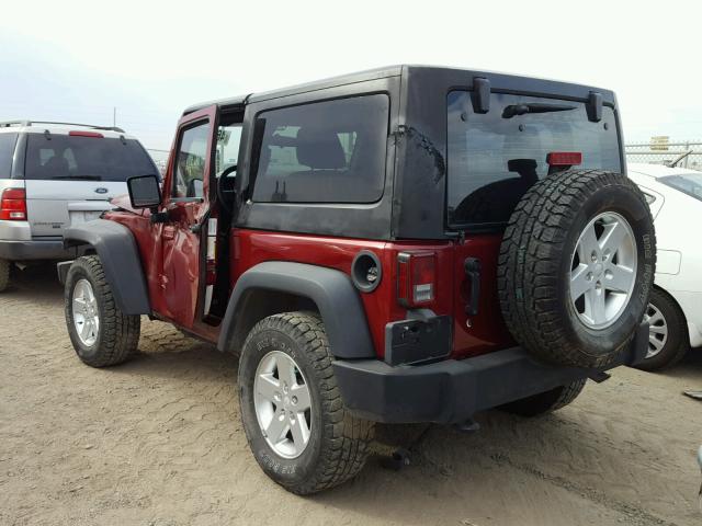 1C4AJWAG3DL569364 - 2013 JEEP WRANGLER RED photo 3