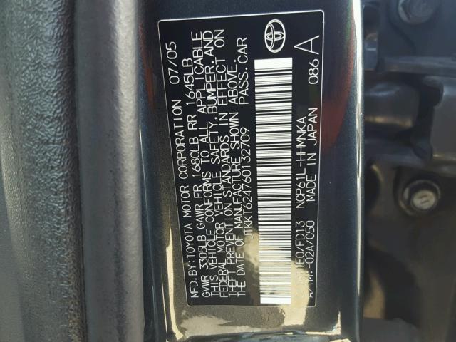 JTKKT624760132709 - 2006 TOYOTA SCION XA CHARCOAL photo 10