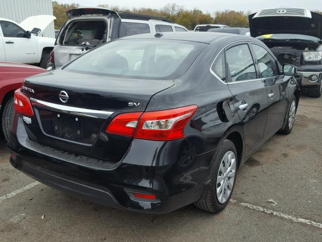 3N1AB7AP0GL656752 - 2016 NISSAN SENTRA S BLACK photo 4