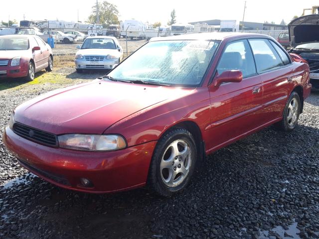 4S3BD6653T7207156 - 1996 SUBARU LEGACY LSI RED photo 2