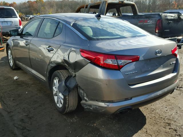 5XXGN4A65CG067769 - 2012 KIA OPTIMA EX GRAY photo 3